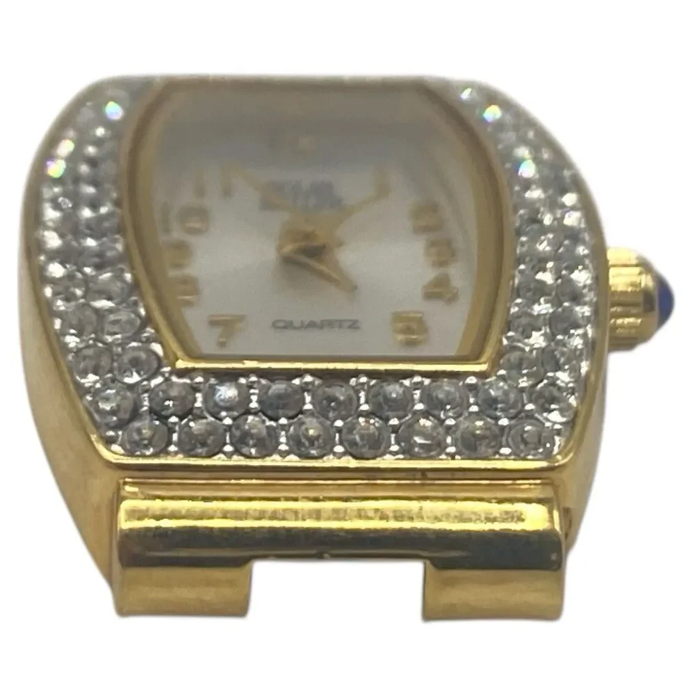 Nolan Miller Women’s Watch Gold Tone Rhinestones New Battery No Band